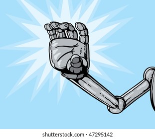 Robot hand grabbing or reaching