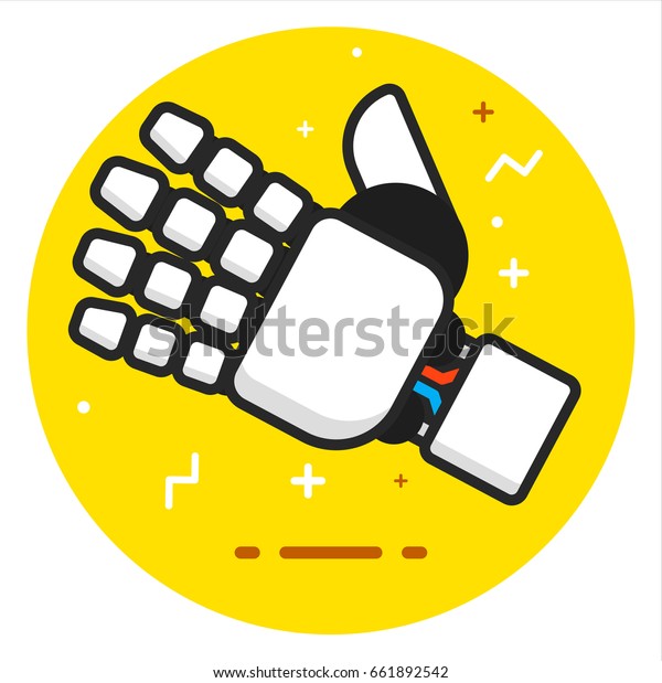 Robot Hand Icon Stock Vector (Royalty Free) 661892542