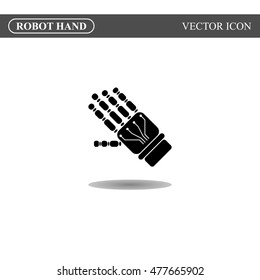 Robot hand icon concept