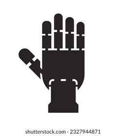 Diseño de símbolo de la ilustración del vector del icono de la mano del robot