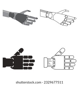 Robot hand icon vector illustration symbol design
