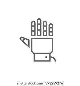 Icono de línea de mano robot.
