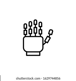 Robot hand line icon vector illustration