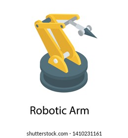 
Robot hand machine in isometric design 
