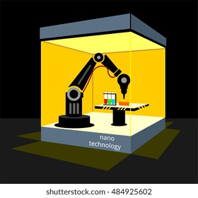 robot hand nano technology science future scientific manufacture automatic lab digital nanotechnology