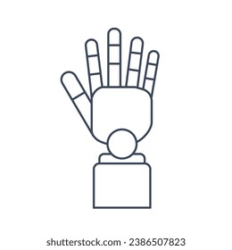 robot hand outline icon- vector illustration