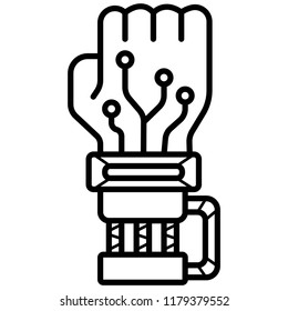 Robot Hand Palm Icon