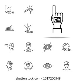 Robot hand touch icon. Robo icons universal set for web and mobile