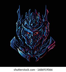 Robot Head Vektorillustration Illustration
