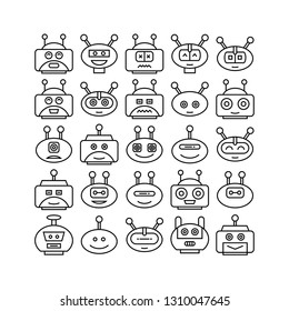 robot head avatar icons