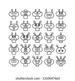 robot head avatar icons