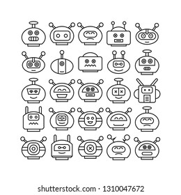 robot head avatar icons