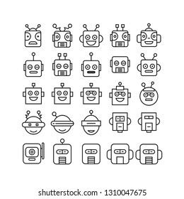 robot head avatar icons
