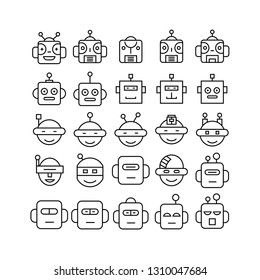 robot head avatar icons