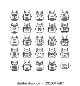 robot head avatar icons
