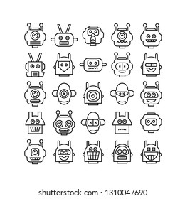 robot head avatar icons