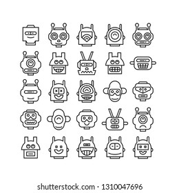 robot head avatar icons