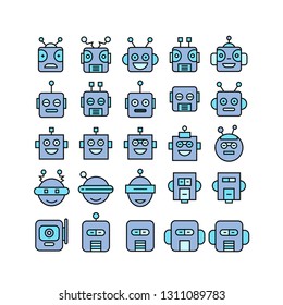 robot head avatar icons