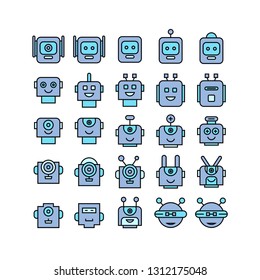 robot head avatar icons