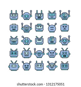 robot head avatar icons