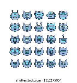 robot head avatar icons
