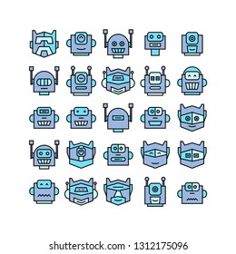 robot head avatar icons