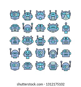 robot head avatar icons