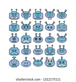 robot head avatar icons