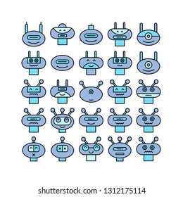 robot head avatar icons