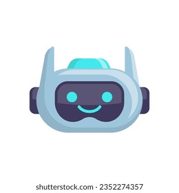 Robot Head Avatar Vector Design. Cartoon Robot Head Icon Design