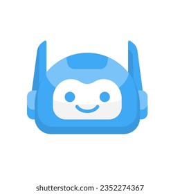 Robot Head Avatar Vector Design. Cartoon Robot Head Icon Design