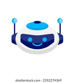 Robot Head Avatar Vector Design. Cartoon Robot Head Icon Design