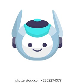 Robot Head Avatar Vector Design. Cartoon Robot Head Icon Design