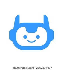 Robot Head Avatar Vector Design. Cartoon Robot Head Icon Design