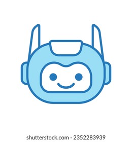 Diseño de vectores Avatar de cabeza robótica. Diseño de iconos de cabeza de robot de dibujos animados