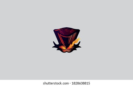 Robot head Black logo design