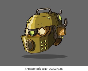 robot head cartoon