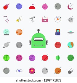 robot head colored icon. Colored Space icons universal set for web and mobile