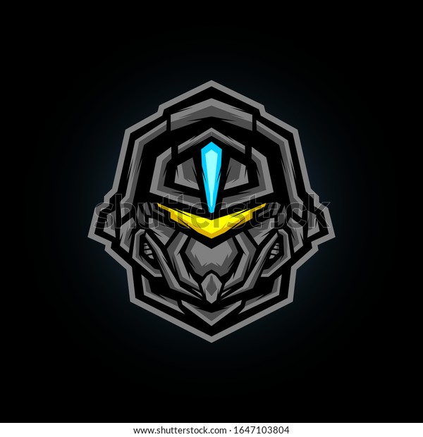 Robot Head E Sports Logo Robot Stock Vector Royalty Free