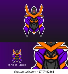 robot head esport mascot logo Premium Vector