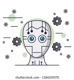 Robot head and gears