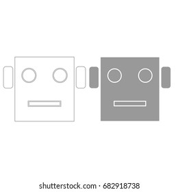 Robot head icon .