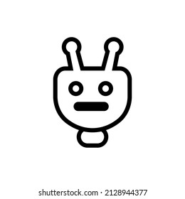 Robot head icon design template vector isolated illustration