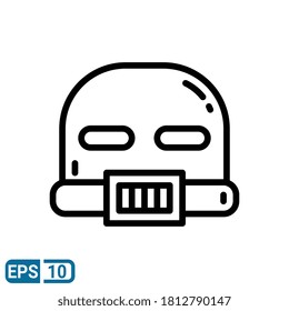 robot head icon isolated on white background. vector illustration in line style. EPS 10