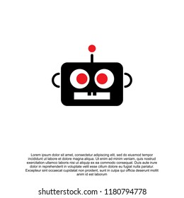 
robot head icon logo vector