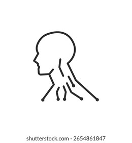 Robot Head icon. Simple Robot Circuit Head icon for social media, app and web design. Vector illustration