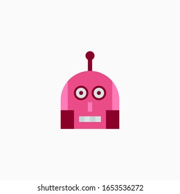 Robot head icon. Vector AI technology concept symbol or design element in flat style.