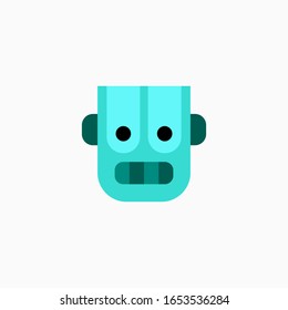 Icono de cabeza robótica. Símbolo de concepto de tecnología Vector AI o elemento de diseño en estilo plano.