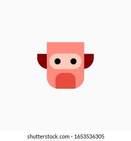 Icono de cabeza robótica. Símbolo de concepto de tecnología Vector AI o elemento de diseño en estilo plano.