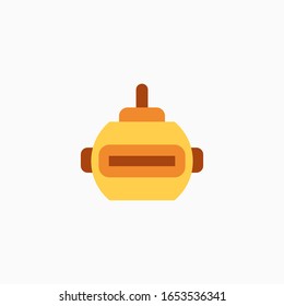 Robot head icon. Vector AI technology concept symbol or design element in flat style.